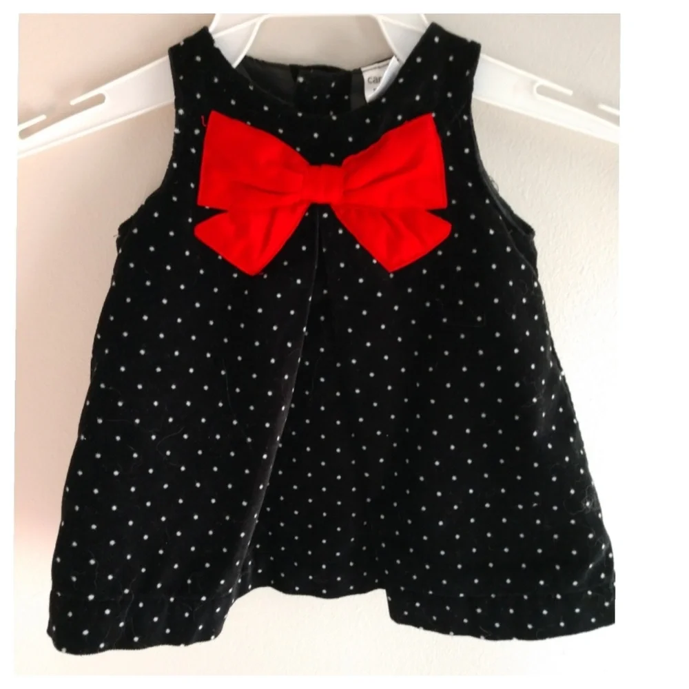 Red Bow Polka Dot Dress